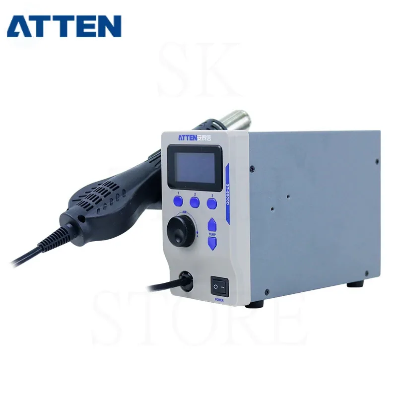 ATTEN ST-8800D 800W Hot Air Gun Digital Display BGA Rework Station Air Volume Anti-Static Repair Desoldering Station 110V / 220V