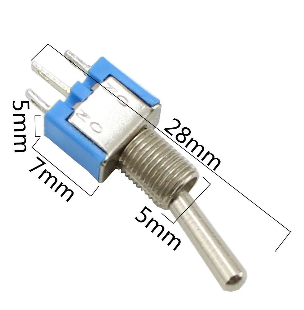 SMTS 102 Interruptor, 3 Pinos, Micro Rocker de 2 Posições, Engrenagem, 6A125V, AC, 10PCs, 5PCs