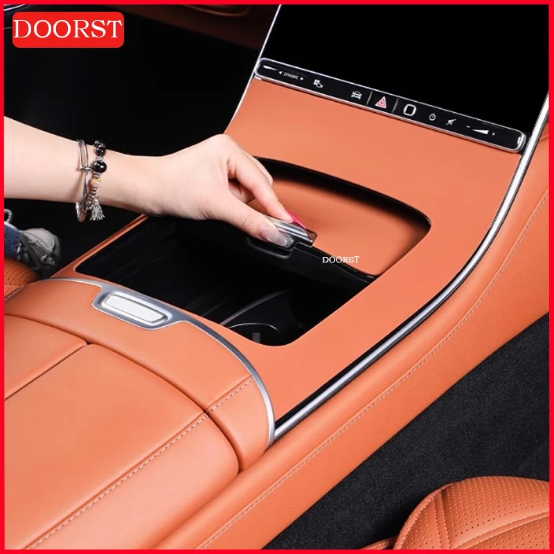 For Mercedes Benz S Class W223 S400 S450 S500 Center Console Silicone Panel Cover Trim Frame Interior Modification Accessories 3