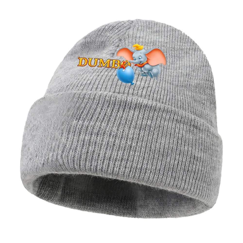 Dumbo Solid Children Adult Beanie Autumn Winter Wool Blends Soft Warm Knitted Cap Skull Cap Hats Ski Caps Beanies