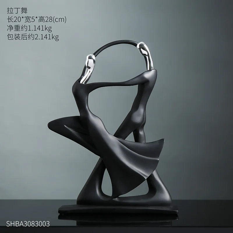 الحديثة مجردة الفن الشمال ديكور المنزل لغرفة المعيشة تماثل صمغي راقصة نموذج مكتب ديكور #5