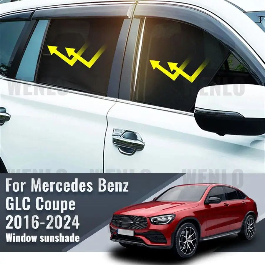 

For Mercedes Benz GLC Coupe C253 2016-2023 Car Sunshade Visor Front Windshield Frame Curtain Rear Baby Side Window Sun Shade