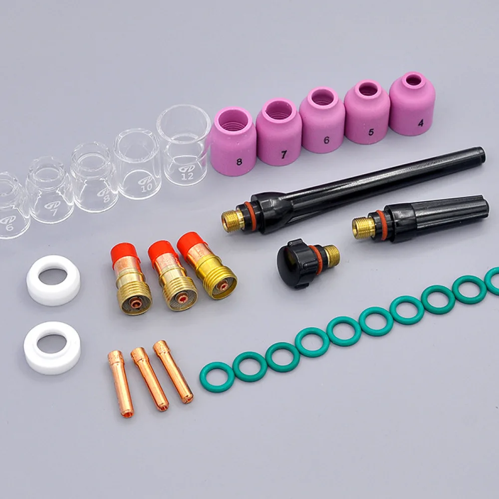 Universal Tig Torch Kit For WP17 WP18 WP26 Consumables Glass Cup Nozzle Collet Body Gas Lens Soldering Machine Accessory