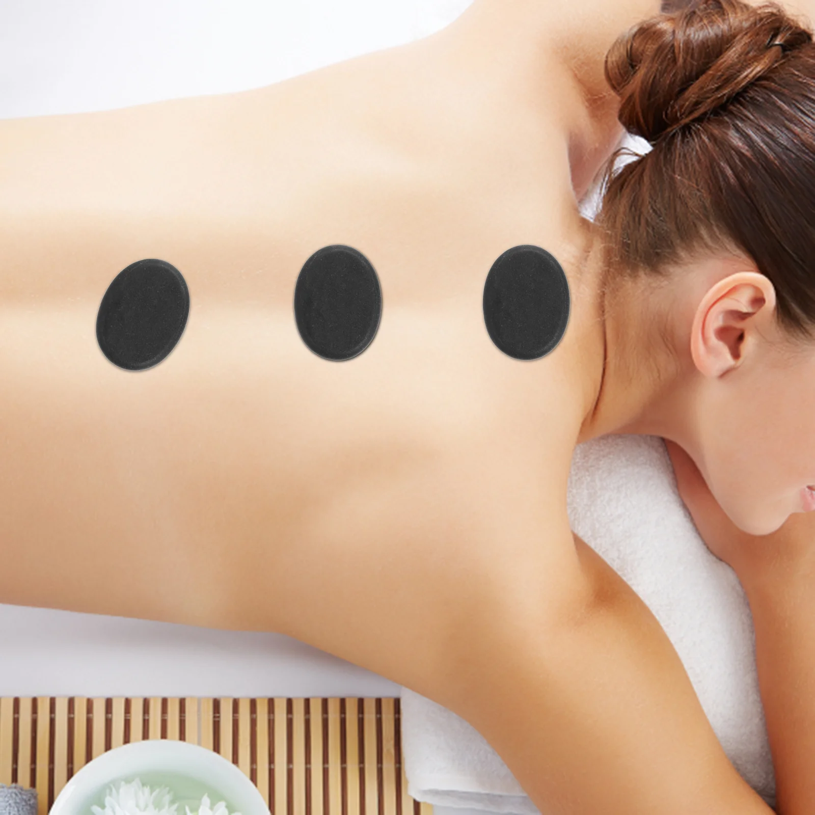 10 pièces Massage énergie pierre volcanique pierres chaudes SPA huile essentielle corps masseur