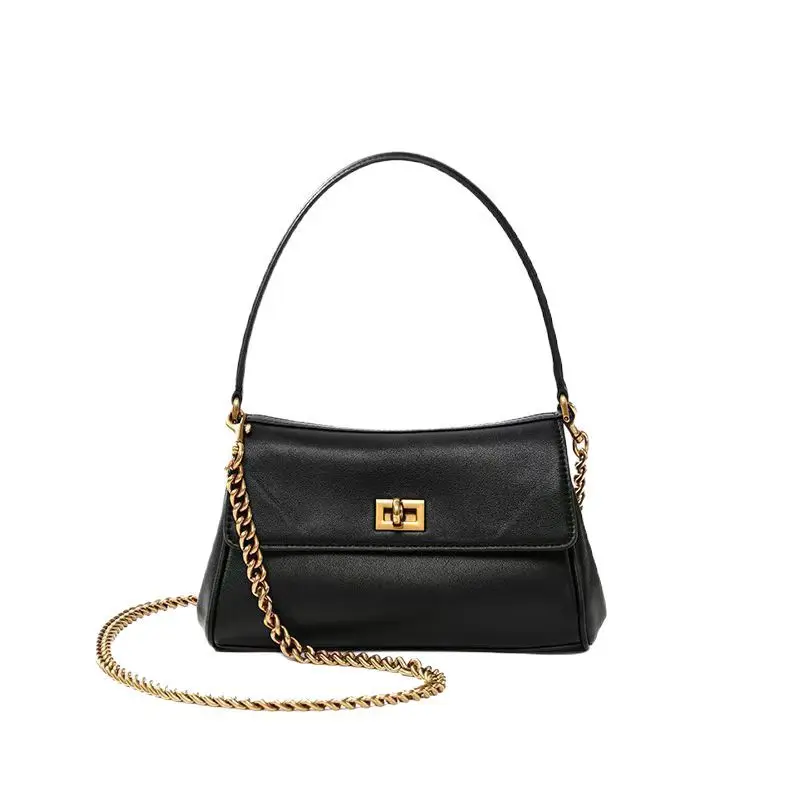 

New Women Premium Leather Chain Bag Versatile Shoulder Crossbody Underarm Rodeo Handbag Stylish Fashionable Practical Trendy