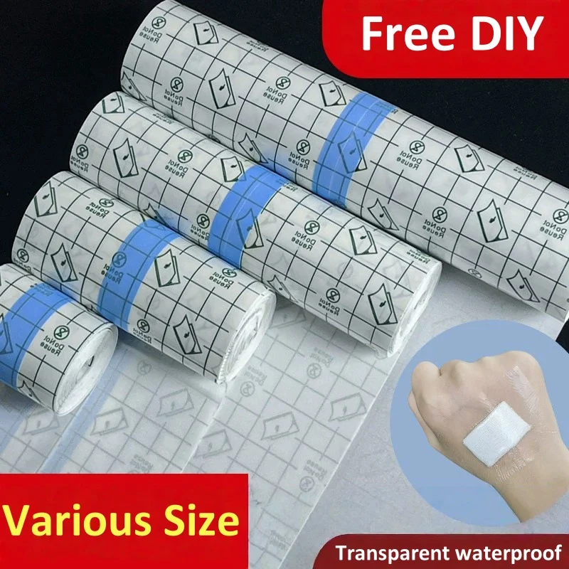 Waterproof Stretch Adhesive Bandage Tape Clear Transparent Dressing Film Disposable Cover For Tattoos Shower Protective Tape