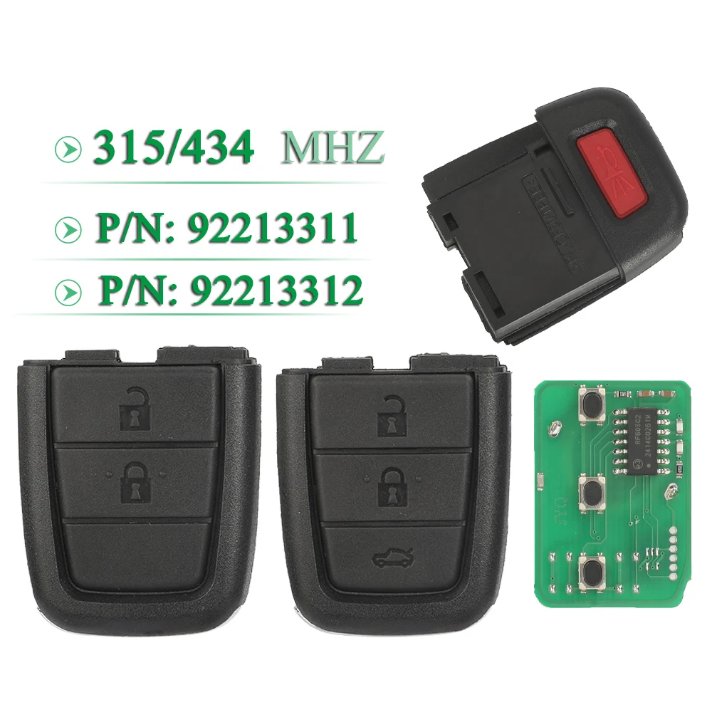 Jingyuqin 315/434Mhz For Chevrolet Caprice Lumina Holden VE Commodore Omega Berlina SS SV6 HSV GTS Pontiac Remote Car Key Fob