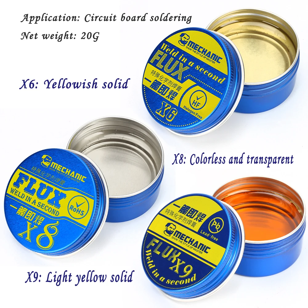 ช่าง Rosin Flux Solder Flux Paste BGA Soldering Paste Flux X6 X8 X9สำหรับไฟฟ้าน้ำมันเหล็กเชื่อมประสาน