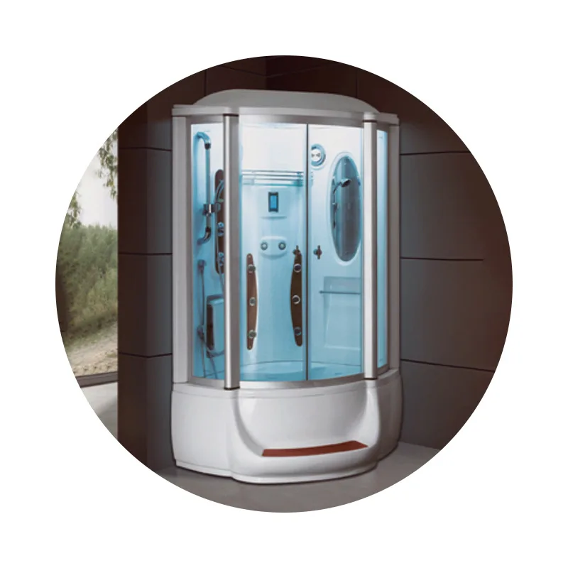 

Семейная интегрированная душевая комната с отделением для влажной и сухой паровой сауны, встроенный умный душ, ванная комната отеля