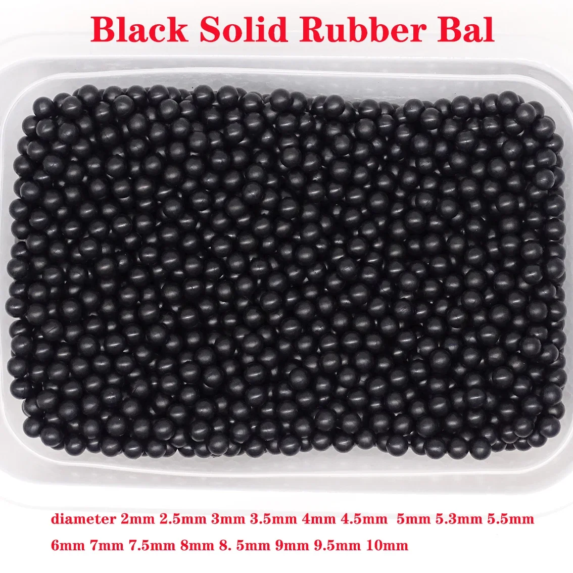 100-1000PCS Black Solid Rubber Ball Industrial Ball Diameter 1/ 2/2.5/3/3.5/4/4.5/5.5/6.5/6/6.5/7/8/9//9.5/10mm