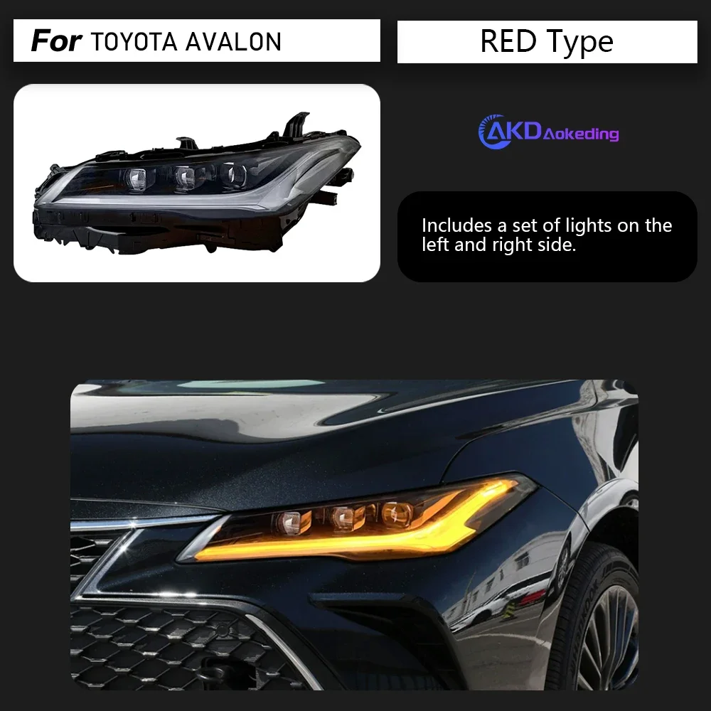 Car Lights For Toyota Avalon LED Headlight Projector Lens 2018-2022 Headlights DRL Head Lamp Dynamic Signal Auto Accessories
