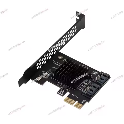 Desktop PCIE to SATA3.0 hard disk expansion card 2 ports 4 ports Black Synology NAS main board SATA interface expansion