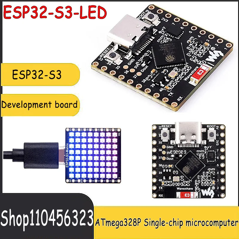 

ESP32 Development Board ESP32-S3 Matrix 8x8 RGB-LED-WiFi Bluetooth With QST Attitude Gyro Sensor QMI8658CESP32 Development Board