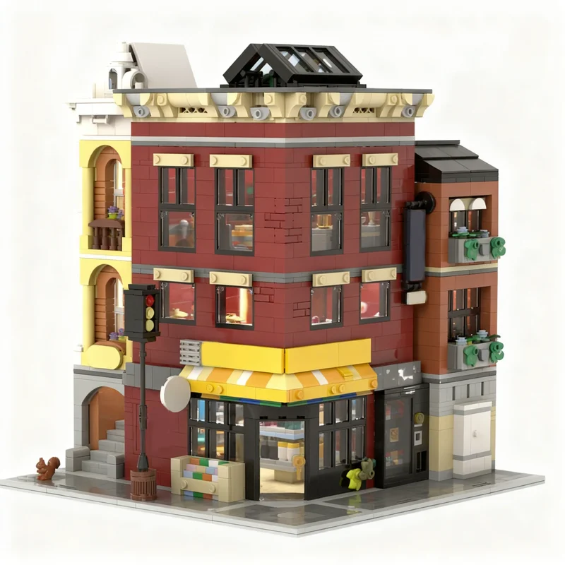 3211pcs MOC Deli Store Restaurant Alternate Build Model Building Blocks Architecture Toys Christmas Gifts DIY Idea Kids Brick