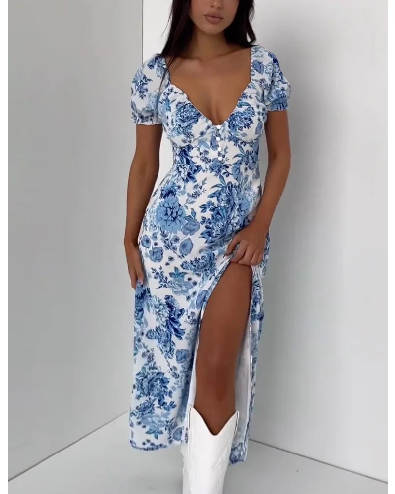 

European and American Style Summer New Women's Fashion Lace Sexy Suspenders Split Stringy Selvedge Dress Women