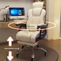 Wholesale Different Functions Comfortable PU Leather Rotating Lumbar Support Computer Office Chair With Footrest