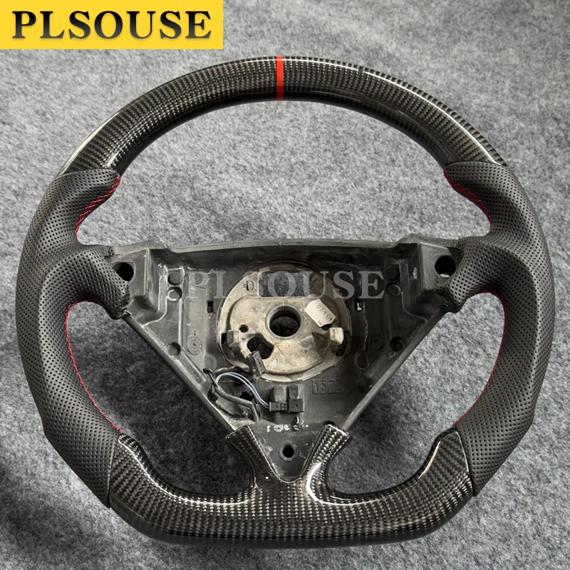 Real Carbon Fiber Steering Wheel For Porsche Cayenne 957 955 958 S GTS Turbo 7L5 Perforated Leather High Quality Customizable