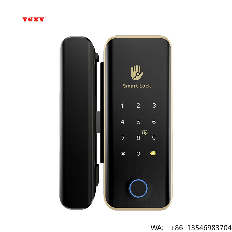 YAGU Smart Electric Lock  Smart Wifi Digital Double Sliding Glass Door Handle Lock Tuya with Face Recognition Smart Lock