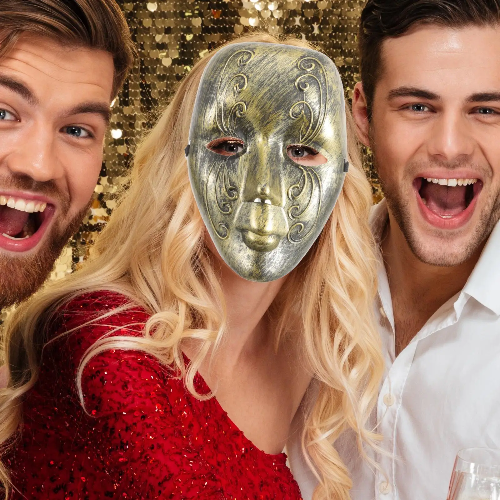 Halloween Mask Party Carnival Props Masquerade Costumes Vintage Full Clown Women Accessory Festival