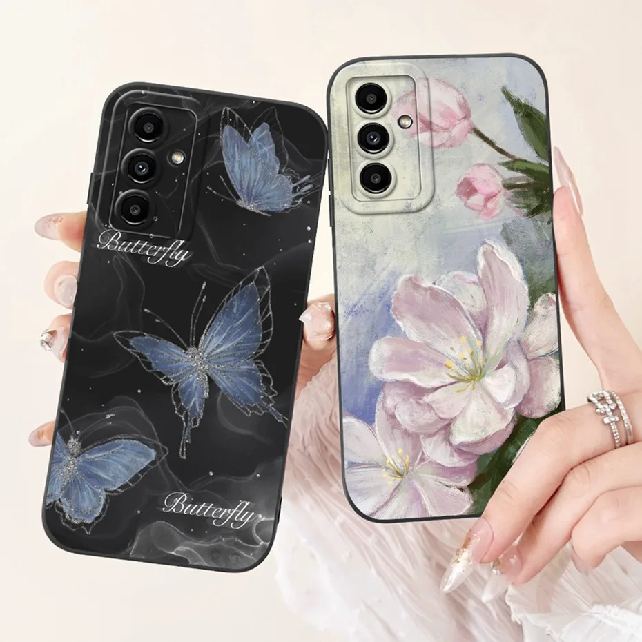 Lens Protective Case For Samsung Galaxy M23 / F23 Fashion Painted Soft Silicone Back Cover For Samsung M23 F23 5G Phone Cases