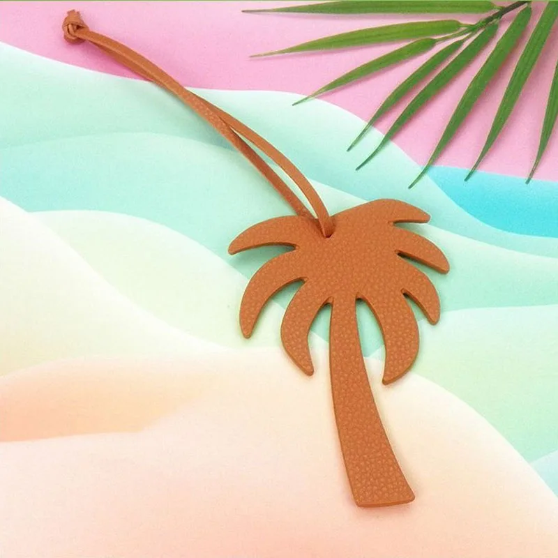 PU Leather Coconut Tree Bag Pendant Keychain Fashion Women Handbag Accessories Gift