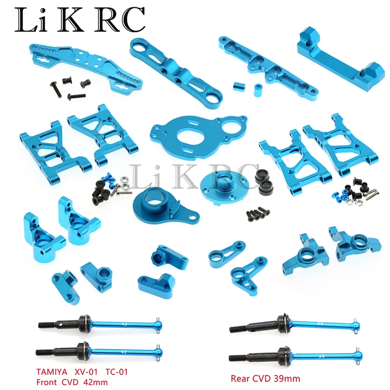 

RC Car Tamiya XV01 Full Set Metal Upgrade Part Arms Code Front Rear CVD Swing Arm Steering Cup Axle Motor Mount