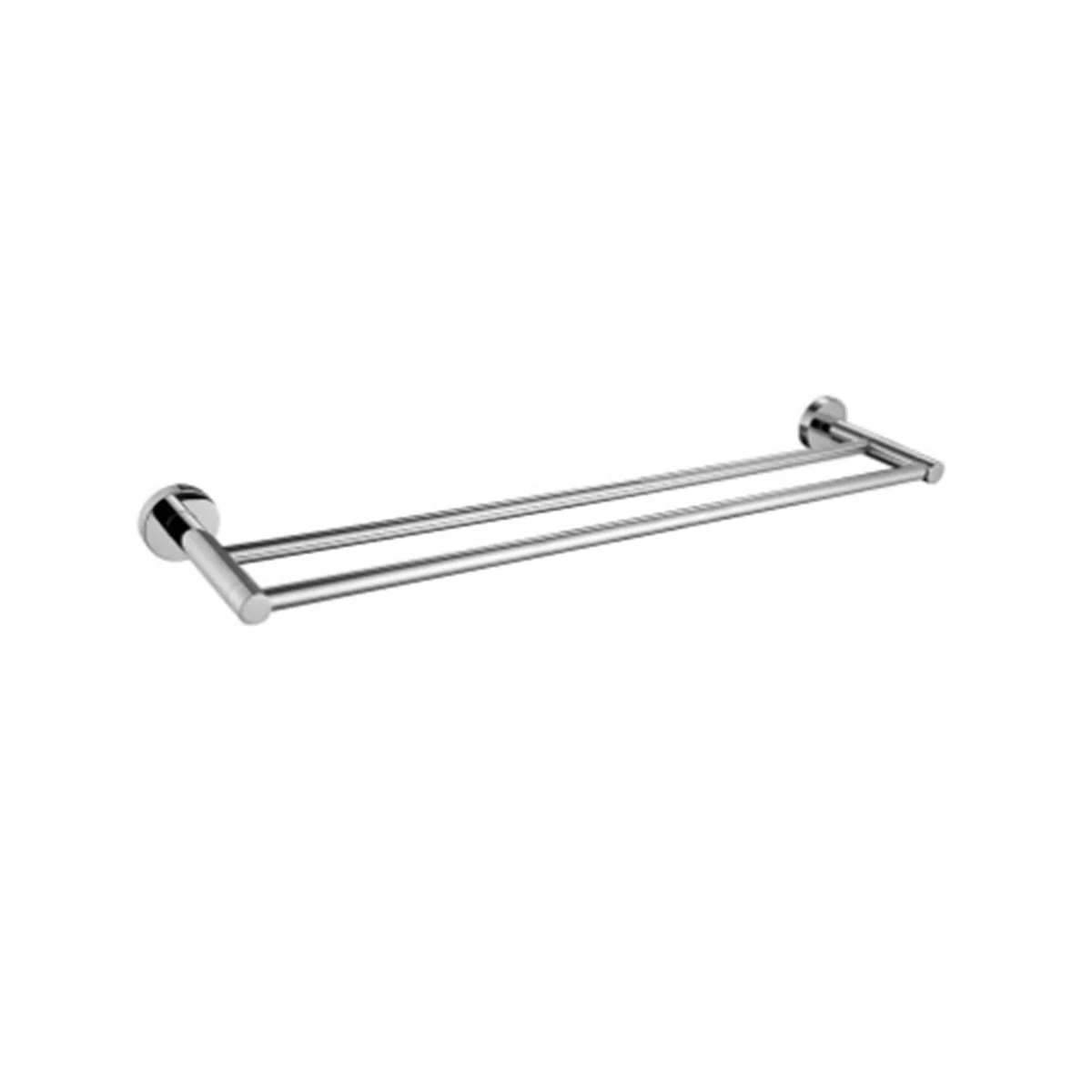 Double Towel Bar Full Copper Chrome Plating Bathroom Kitchen Towel Holder Dual Towel Rod Rustproof Wall Mount Brushed