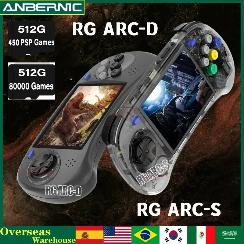 

ANBERNIC PSP RGARC-D RGARC-S Linux HD Out Retro Handheld Game Console Android Linux System 4.0-inch IPS RK3566 64Bit Game Player