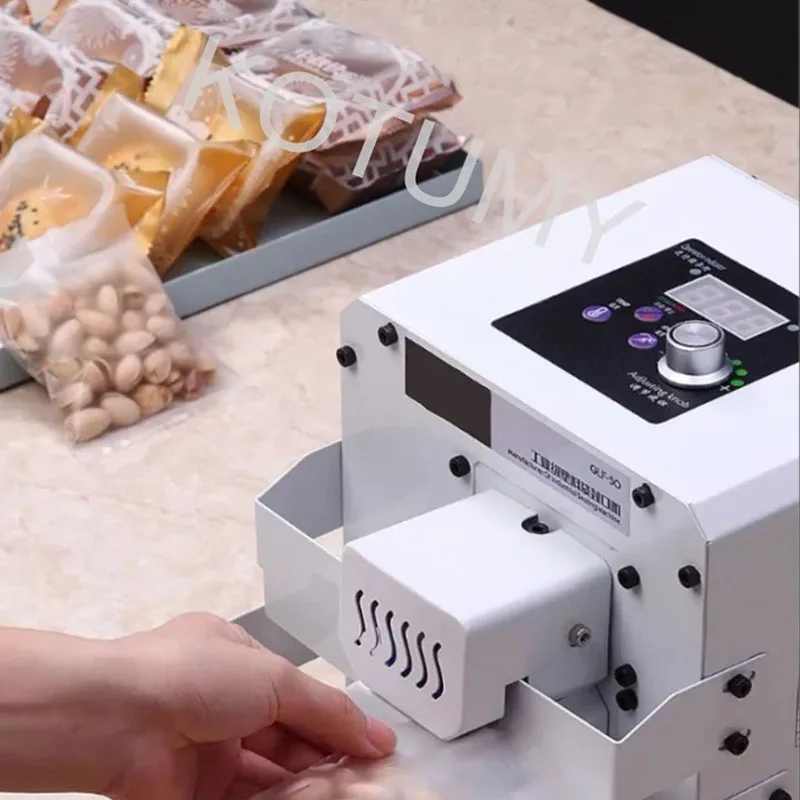 

GLF-50 110V/220V Portable Bag Sealer Roller Sealing Machine Aluminum Foil Composite Plastic Film PE Coated Paper Food Packaging