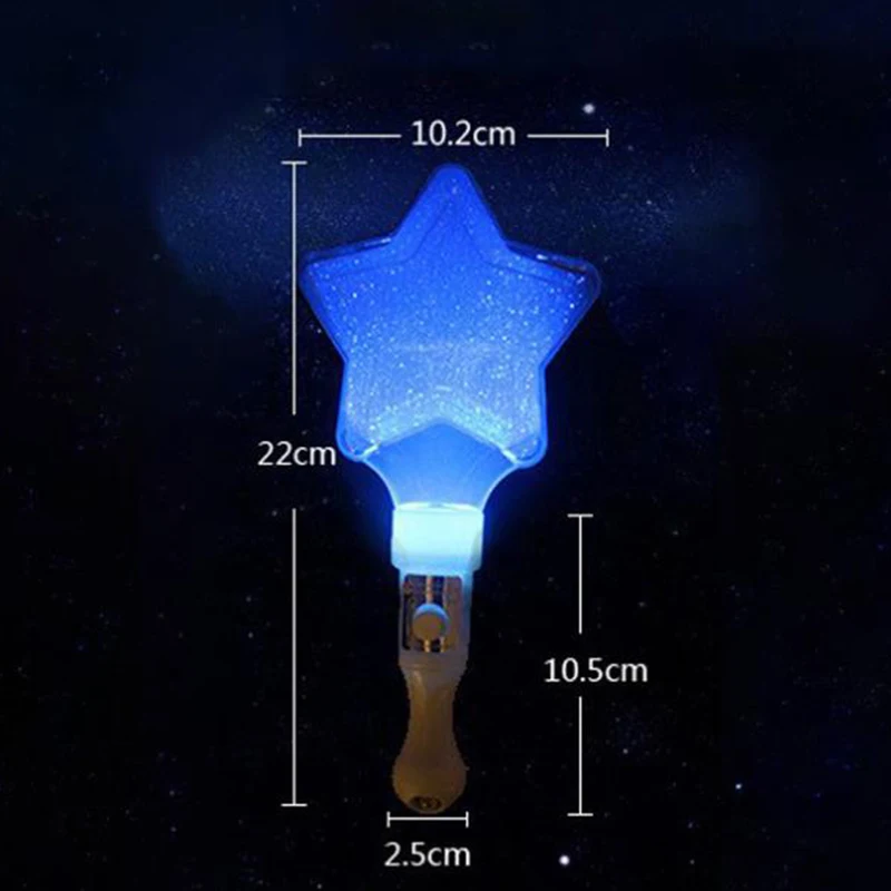 1pc Farben ändern LED Leucht stab Herz Sternform leuchtende Konzert Jubel rohr Hochzeits feier Lichts tab