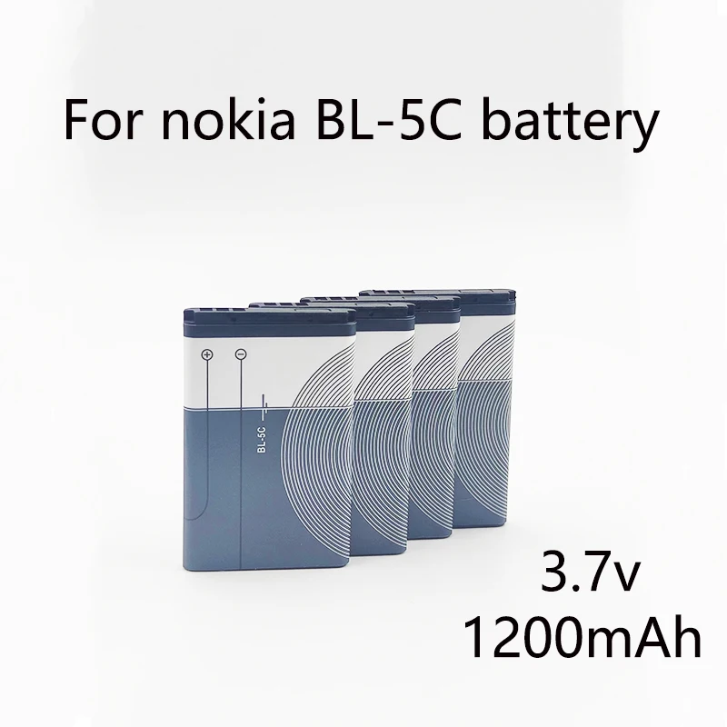 

3.7V 1200mAh Battery BL-5C BL5C BL 5C Rechargeable Batteries For Nokia 2112 2118 2255 2270 2280 2300 2600 2610 3125 3230