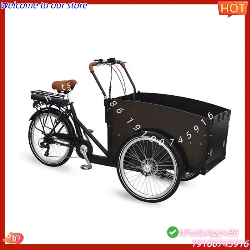 2026Hot Reverse 3 Wheel Electric Bicycle Cargo Trailer Cargo Bike Price for Sale in Europe