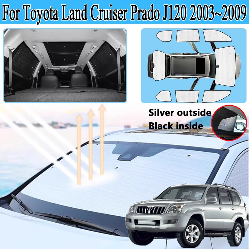

Для Toyota Land Cruiser Prado J120 аксессуары 2003 ~ 2009 LC120 покрытие солнцезащитные козырьки оконные козырьки солнцезащитный крем блоки конфиденциальности анти-УФ