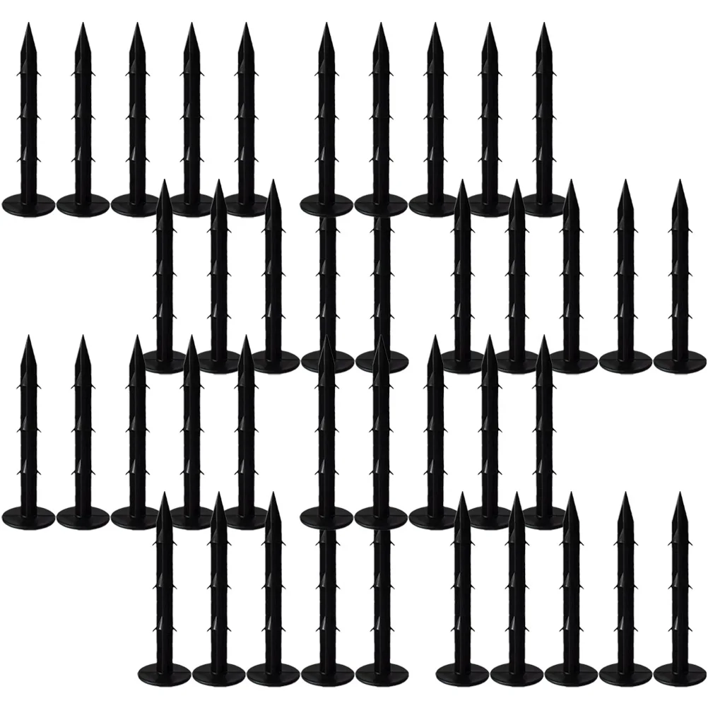 

120pcs Black Garden Stakes 11cm Plastic Pegs for Fixing Nets L scaping Projects Outdoor Party DIY Decorations Ground Anchors