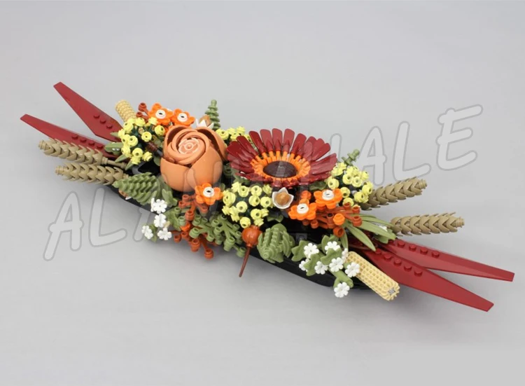 812pcs Creative Expert Botanical Dried Flower Centrepiece Table Wall Decoration 99032 Building Blocks toys Compatible With Model