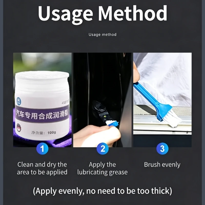 

High Adhesion Automotive Grease Agent for Lubrication and Anti Noise in Marine Garage Trailer Applications Includes Brush