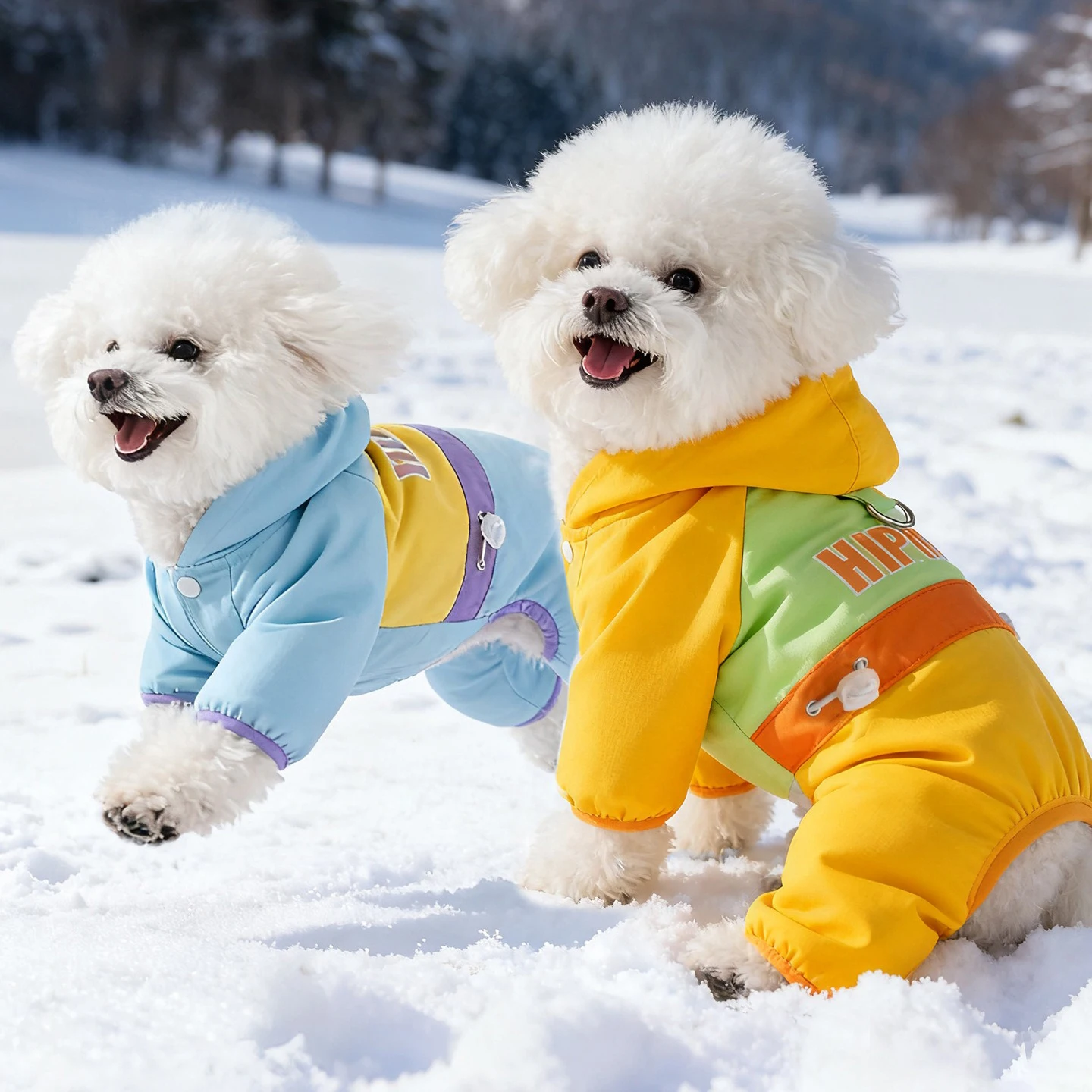 

Уличная куртка на четырех ногах для собак на флисовой подкладке, регулируемая одежда для домашних животных, ветрозащитный и теплый пуховик Тедди XS-XL