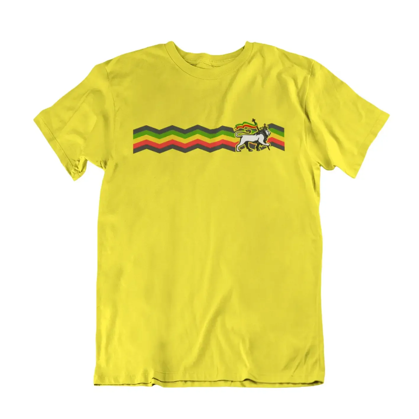LION JUDAH Rasta Strip T-Shirt Baumwolle Jamaika Musik Retro