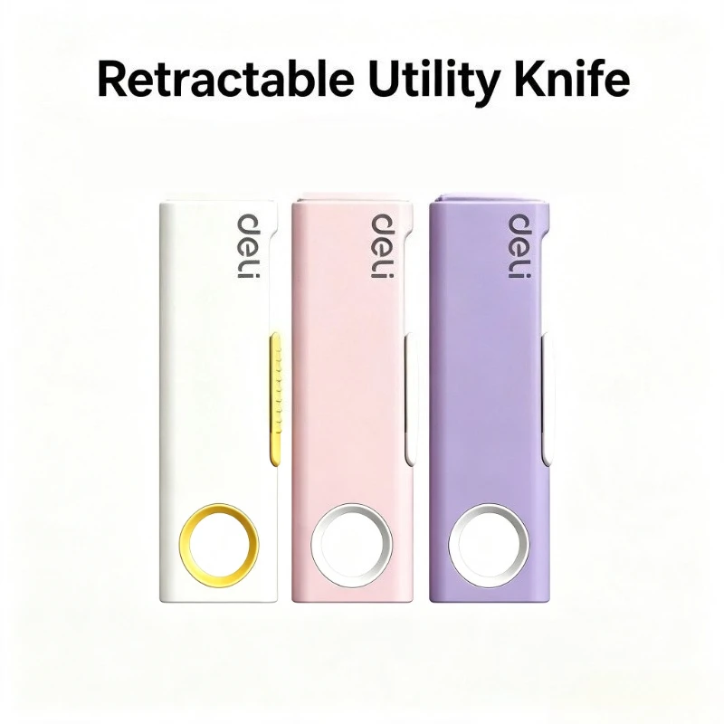 Deli 1Pcs 19mm Mini Rotary Box Opener High Quality Portable Utility Knife for School Dormitories Multifunction Office Supplies