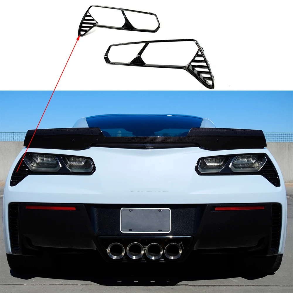 CSSCAR Factory Wholesale Car Taillight Cover Trims Parts for Chevrolet Corvette C7 Car light protection Accessories Dropshipping