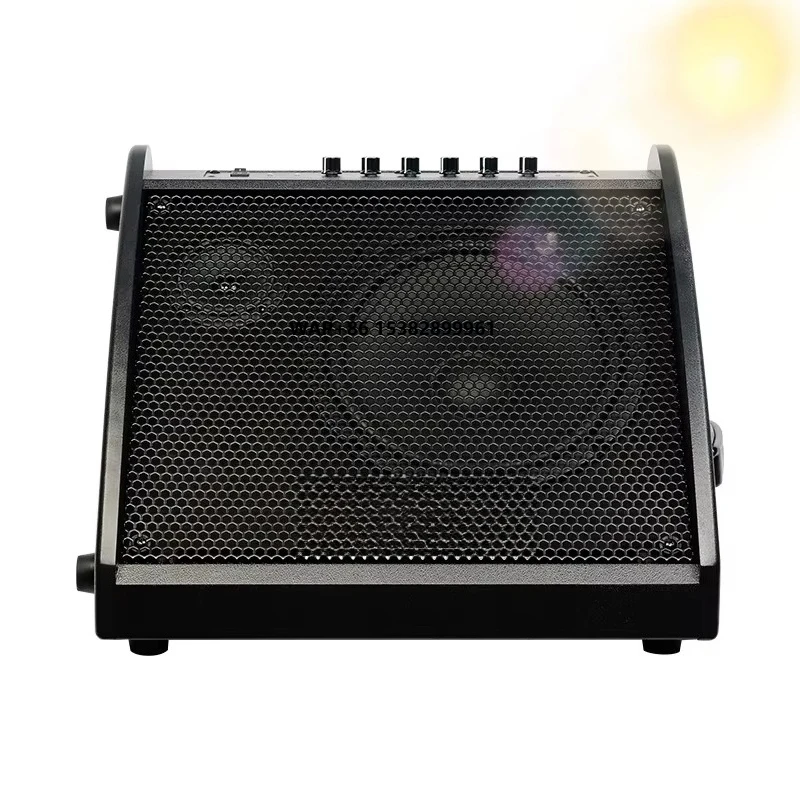 DA60 Electronic Drum Speaker with Drum Stand & Keyboard for Live Broadcast Sound Monitoring Musical Instruments Accessory