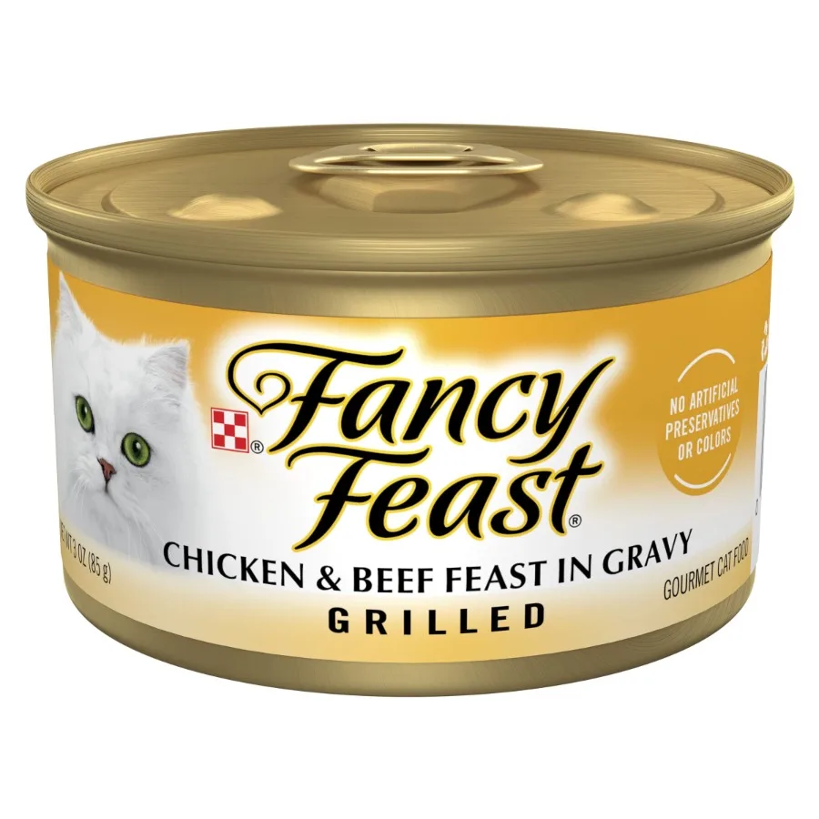 

Влажный корм для кошек Purina Grilled с курицей и говядиной в соусе, 3 унции, 24 банки в упаковке