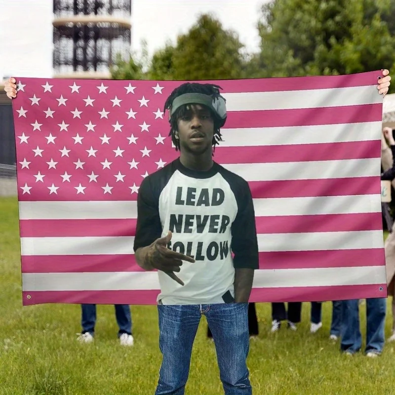 One Piece Chief Star Cave Rosa amerikanische Flagge mit den Worten „Never Follow Custom Flags für Schlafzimmer Lead“ Flaga Outdoor Decor