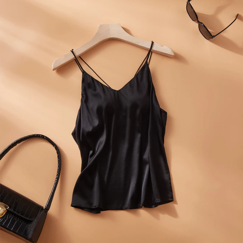 Injprecious-Haut tubulaire sans fil pour femme, haut rembourré, camisole basique sexy, mode spaghetti féminine, 100%