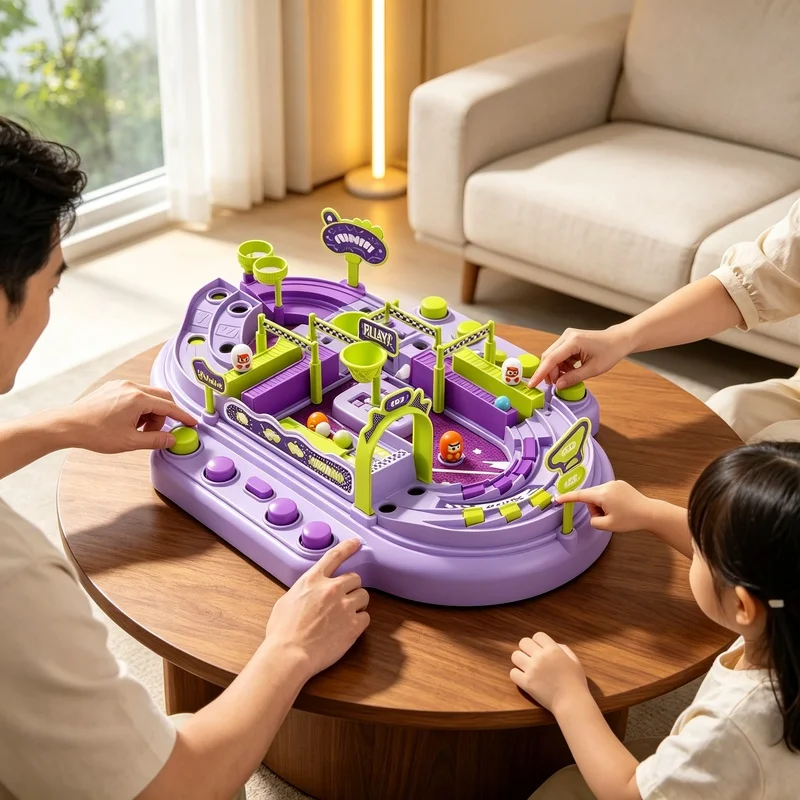 2-player-marble-race-board-game-educational-launch-track-toy-for-kids-3-14-christmas-halloween-easter-birthday-gift