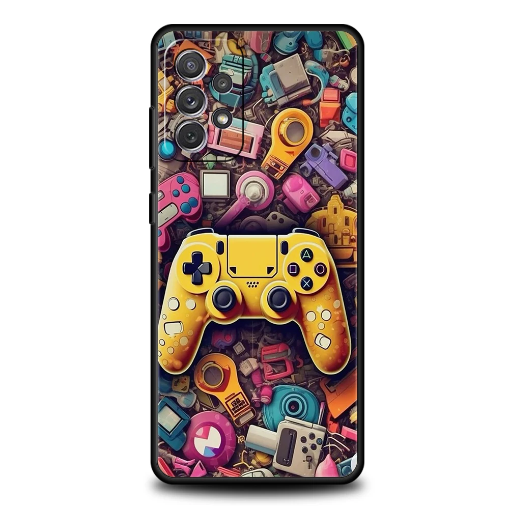Game Controller Grafik Handyhülle für Samsung Galaxy A55 A35 A15 A14 A25 A54 A51 A71 A72 A73 A32 A52 A52S A41 5G Silikonhülle – Detail 4