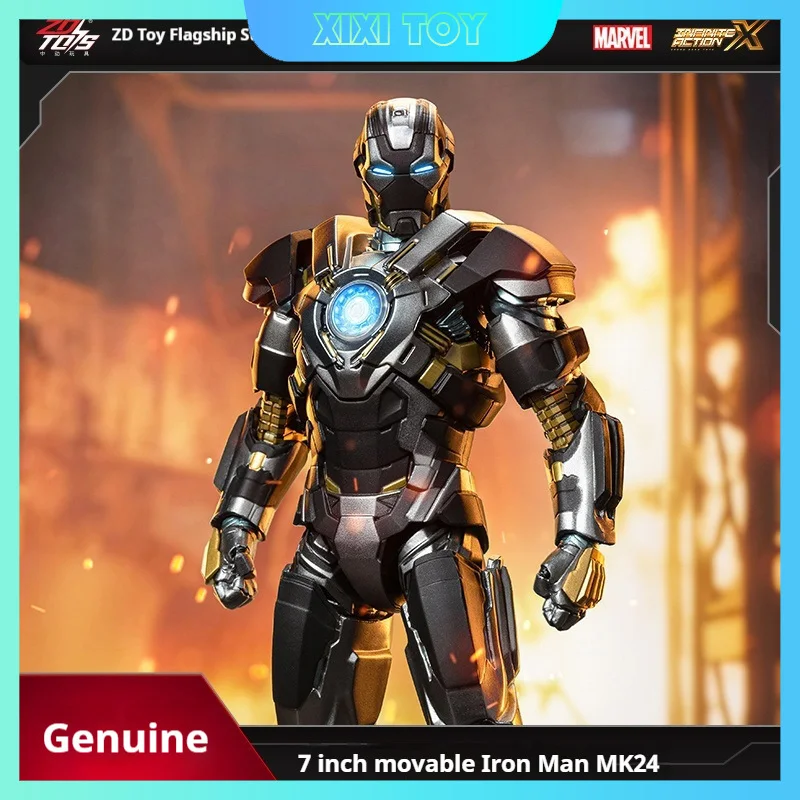 Nuevo juguete Zd de 18cm Iron Man Mk24, figuras de acción móviles no brillantes, decoraciones coleccionables de escritorio, modelo de juguete, regalos de cumpleaños