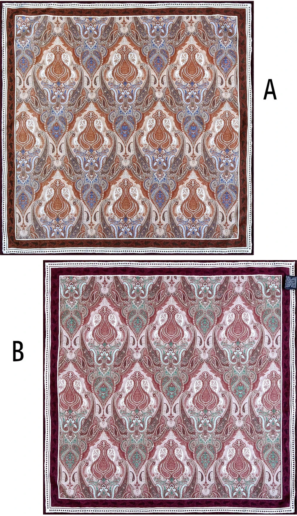 

Two Sided Print Vintage Scarf 65CM Square Shawls Winter Scarves Head Hair Scarfs Belt Bag Accessories Valentine's Day Gift