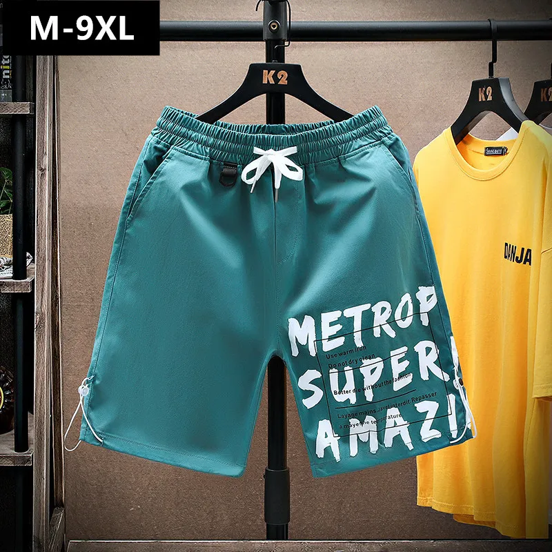 

Green Casual Shorts Men Summer Popular Plus Size 9XL Half Trousers 8XL 7XL 6XL Loose Orange Oversized Teenagers Black Clothing