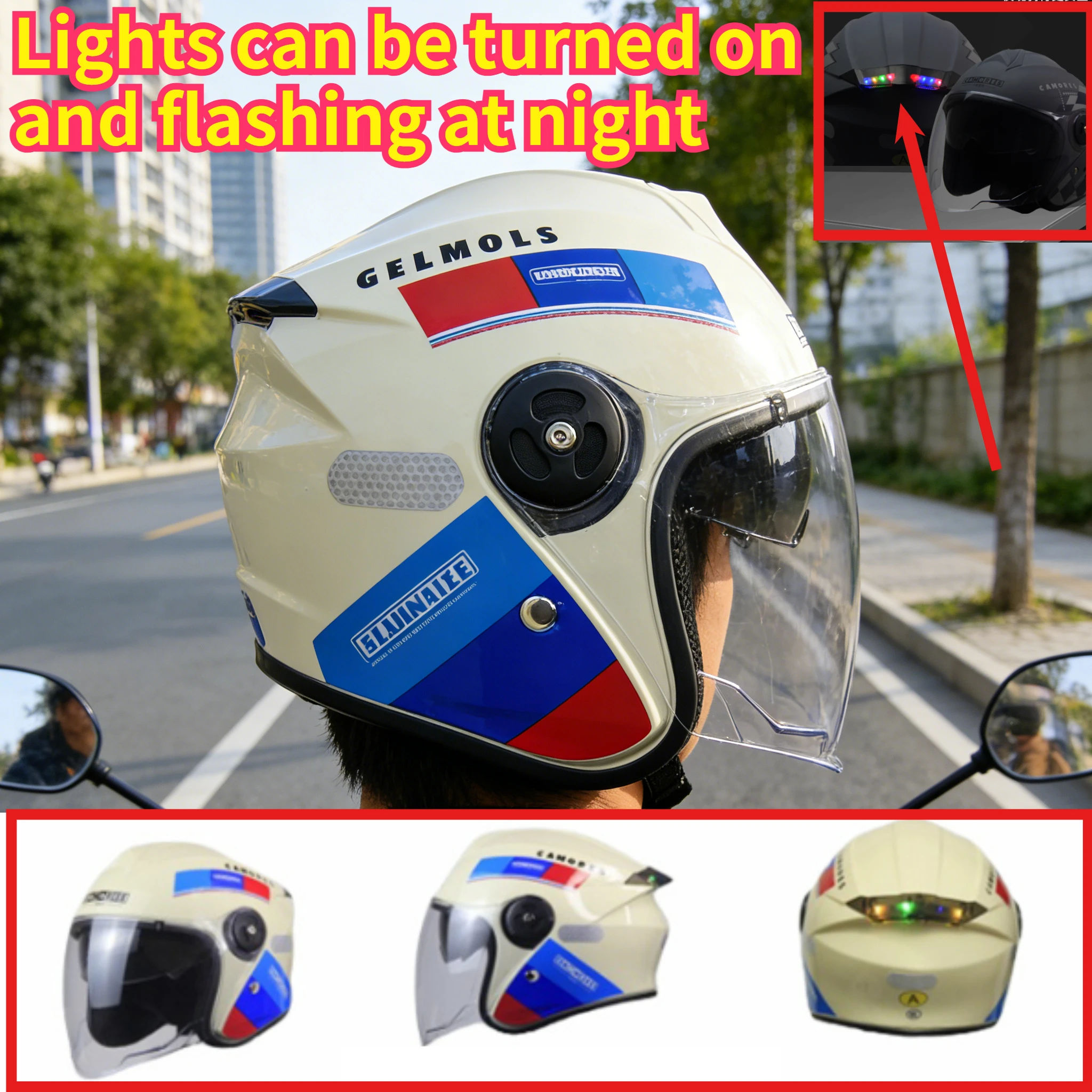 

Мотоциклетный шлем с Bluetooth-гарнитурой и LED-подсветкой, теплый защитный шлем для мужчин и женщин, универсальный для езды на электросамокате, всесезонный